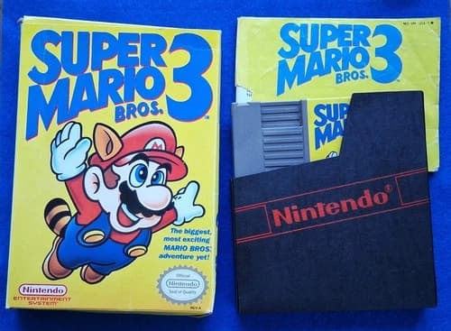 Nintendo NES Super Mario Bros. 3 - Cartridge/Sleeve/Manual/Box - Working