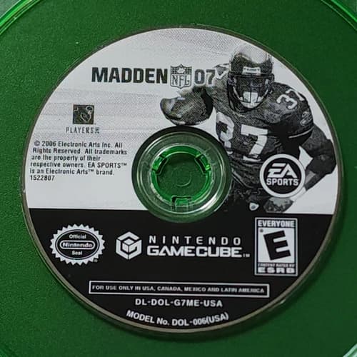 Madden NFL 07 (Nintendo GameCube, 2006) Disc Only | Tested