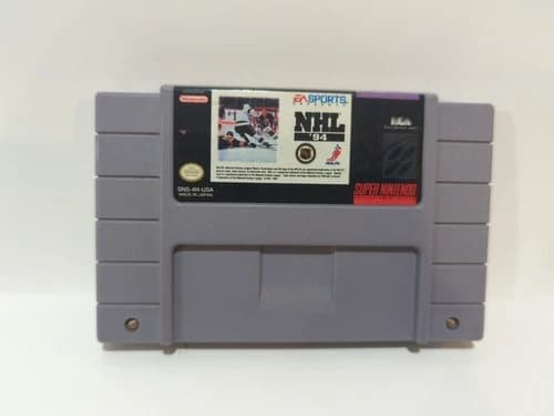 NHL 94 (Super Nintendo Entertainment System, SNES, 1993) Cartridge tested.