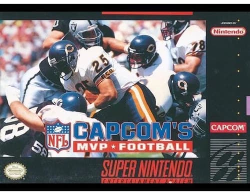 Capcom's MVP Football - Super Nintendo snes BOX MANUAL AND GAME INCLUDED