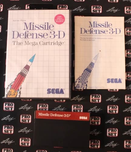 Missile Defense 3-D Sega Master System Video Game Complete CIB