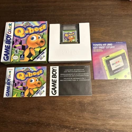 Q-Bert (Nintendo Game Boy Color GBC, 2000) Complete CIB - Tested - Authentic