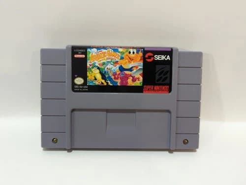 The Super Aquatic Games (Super Nintendo, 1993) - SNES Cartridge, tested.