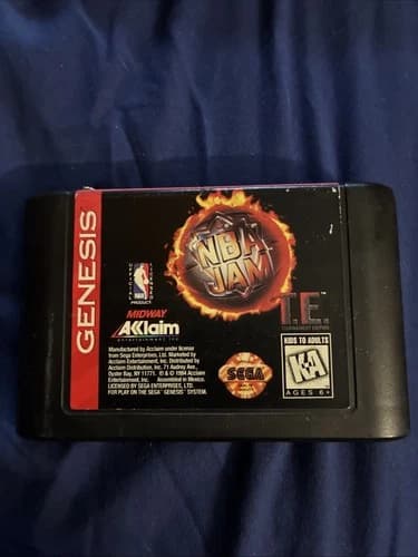 NBA Jam Tournament TE Edition Sega Genesis Cartridge. Tested, working.