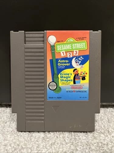 Sesame Street 123 Nintendo NES Video Game Cartridge
