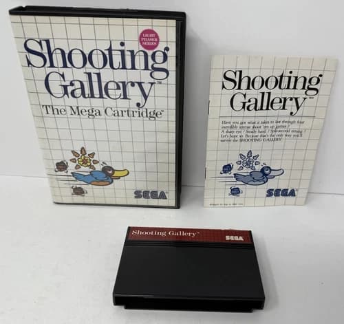 Sega Masters System Game Shooting Gallery CIB Comple In Box