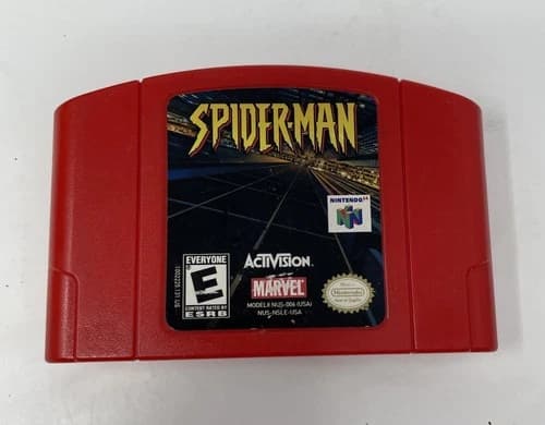 Spider-Man - (Nintendo 64 N64, 2000) - Tetsed, Red Cartridge Only