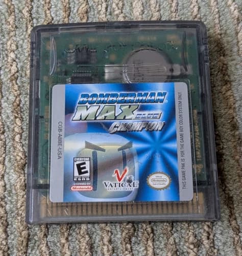 Bomberman MAX Blue Champion Nintendo Game Boy Color Cart Only Tested Working