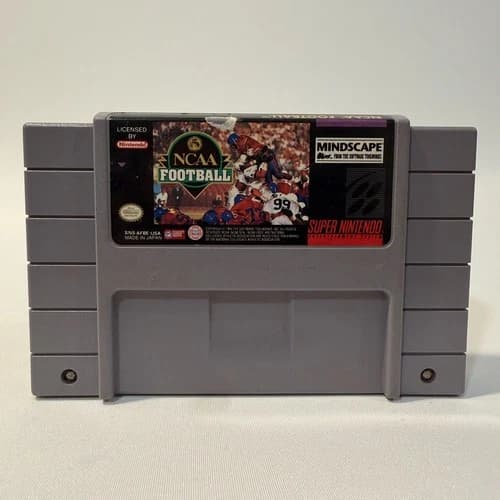 NCAA Football Super Nintendo SNES Sports Simulation Video Game Cartridge