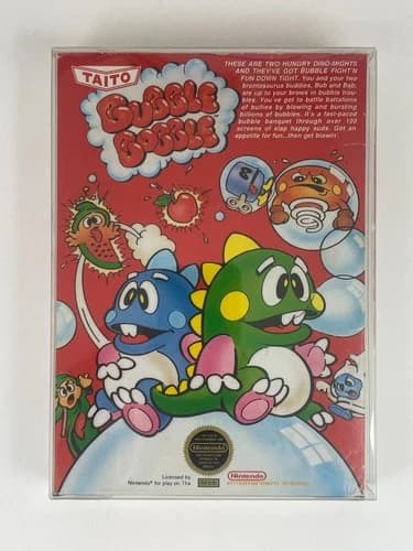 Bubble Bobble (Nintendo NES, 1988) CIB complete in box manual see details