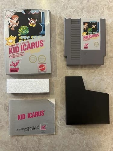 Kid Icarus - Nintendo NES, 1987 - Complete in Box CIB - Mattel Version Hang Tag