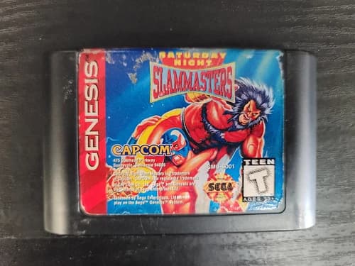 Saturday Night Slam Masters for Sega Genesis Cart Great Shape