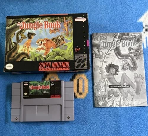 Disney the Jungle Book Super Nintendo SNES Cib Tested Authentic *No Tray*