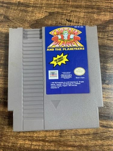 Captain Planet and the Planeteers (Nintendo NES, 1991) Authentic. Tested Working