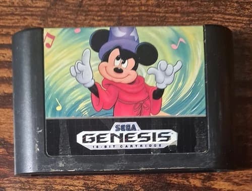 Fantasia (Sega Genesis, 1991) LOOSE CARTRIDGE ONLY CLEANED, TESTED & WORKING