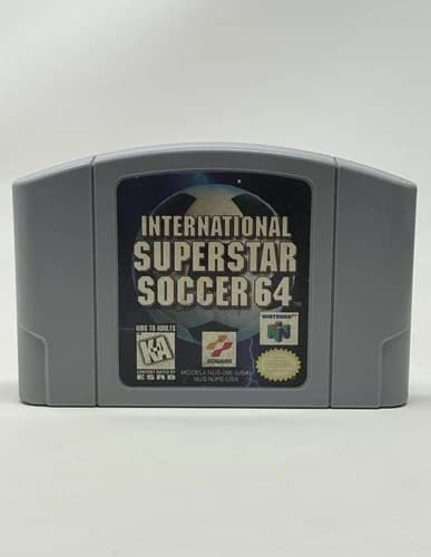 International Superstar Soccer 64 Nintendo 64 N64 Authentic Tested Cleaned Pins!