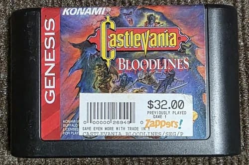Castlevania: Bloodlines Mexican Made Sega Genesis) Cartridge Only Tested