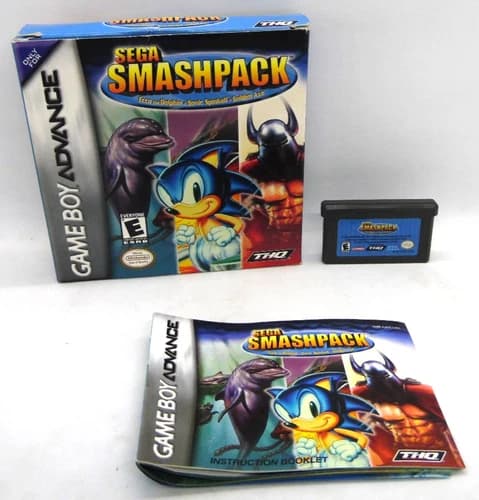 Sega Smash Pack Game Boy Advance GBA Complete Cib Tested & Working Authentic