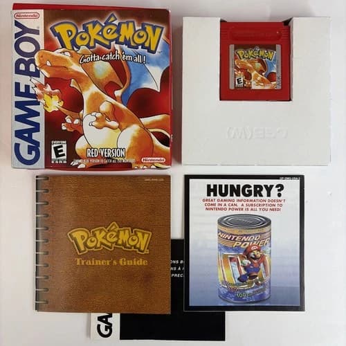 Nice! Pokemon Red Version Game Boy Original Complete Box New Battery Authentic