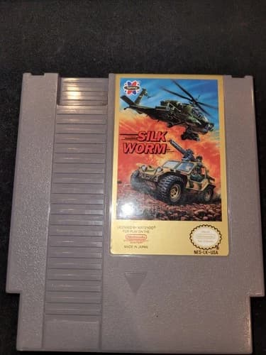 Silk Worm Nintendo NES 1990 Tested Working