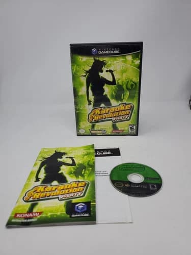 Karaoke Revolution Party Nintendo GameCube Complete With Manual CIB Black Label