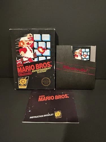 Super Mario Bros. (Nintendo NES, 1985) CIB Complete In Box With Manual!