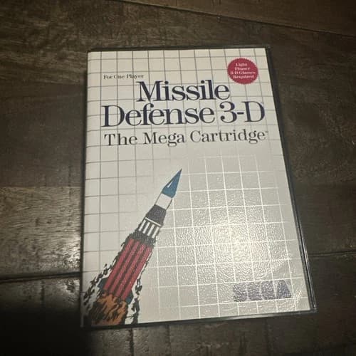 Missile Defense 3-D (Sega Master System, 1987) SMS CIB Complete w/ Manual Tested