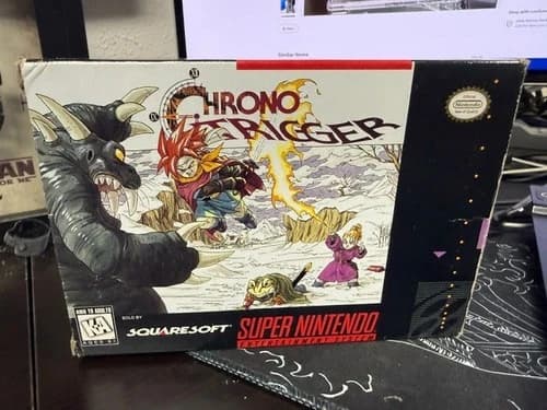 Chrono Trigger (Super Nintendo, SNES, 1995) Complete in Box CIB w/ Posters