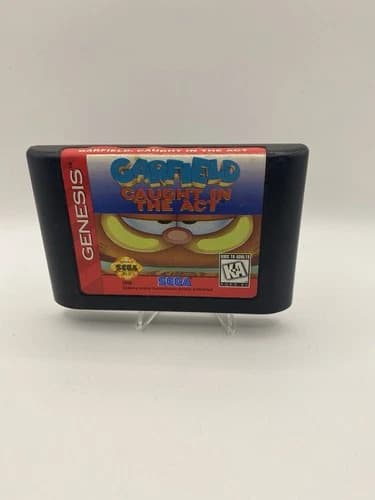 Garfield Caught in the Act Sega Genesis, Cart Only Tested Works