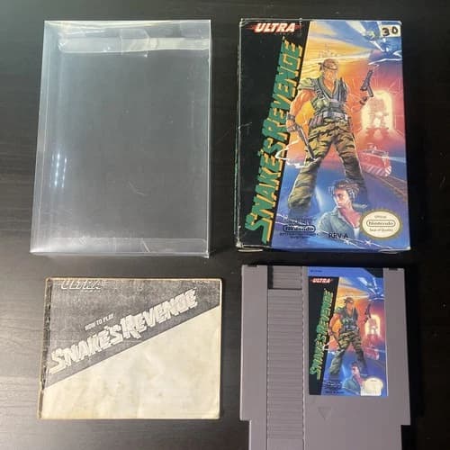 Snake's Revenge (NES, 1990) Box, Manual, CIB Tested