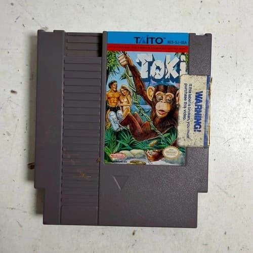 Toki (Nintendo Entertainment System) Shoot 'em up Video Game Cartridge