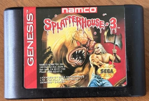 Splatterhouse 3 for Sega Genesis Authentic, Clean, Tested, Working! EUC!