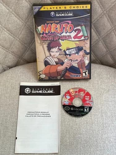 NINTENDO GAMECUBE NARUTO CLASH OF NINJA 2 GAME TESTED & WORKS