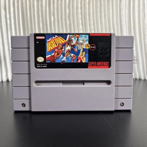 ✈️ NCAA Basketball (Super Nintendo Entertainment System, 1992, SNES, Game Only)