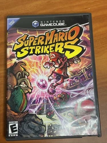 Super Mario Strikers (Nintendo GameCube, 2005) with Manuals Black label