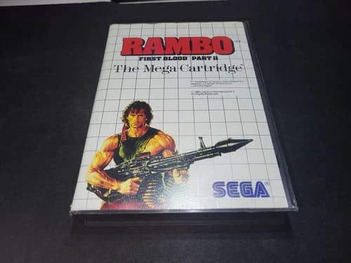 Rambo: First Blood Part II 2 Sega Master System SMS Cartridge EXMT+ cond CIB!