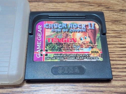1993 Chuck Rock II Son of Chuck Sega Game Gear Video Game Cartridge Tested Works