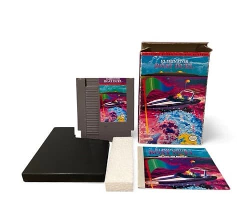 Eliminator Boat Duel NES CIB Read