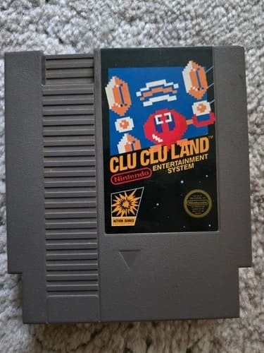 Clu Clu Land (Nintendo NES, 1985) - cartridge only tested working