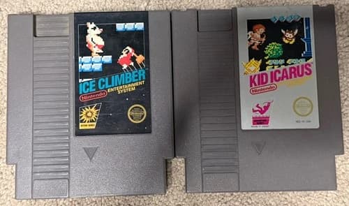 Kid Icarus and Ice Climber NES Nintendo Authentic Tested