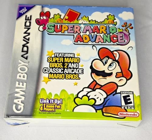 Super Mario Advance (Nintendo Game Boy Advance, 2001) - GBA Complete In Box CIB