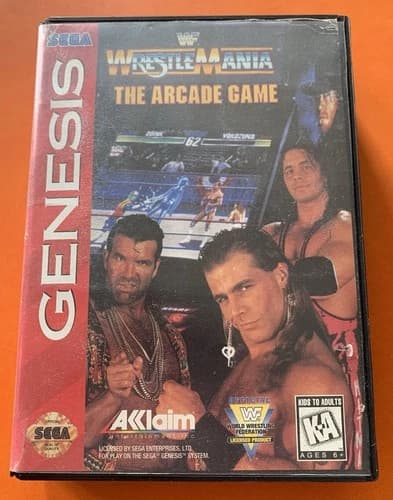 WWF WrestleMania: The Arcade Game (Sega Genesis) Complete and Tested