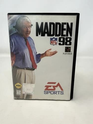 MADDEN NFL 98 SEGA GENESIS VIDEO GAME CIB COMPLETE WITH ORIGINAL CASE AND MANUAL