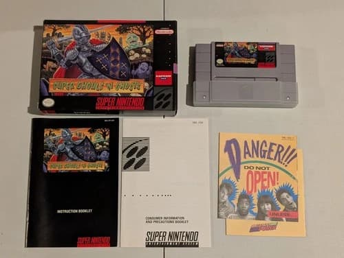 Super Ghouls 'N Ghosts - Super Nintendo SNES - CIB Complete in Box