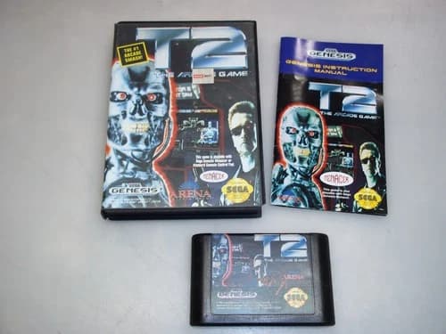 T2: The Arcade Game (Sega Genesis, 1992) CIB, Authentic. Tested & Working
