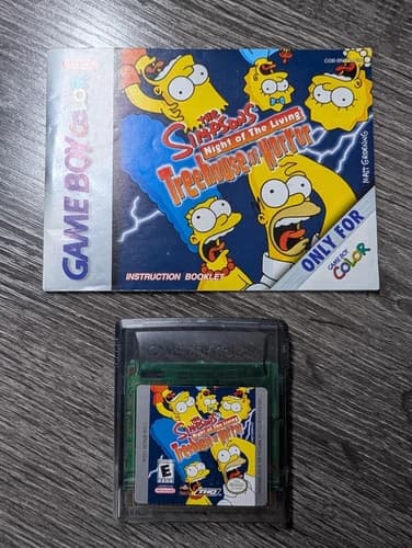 Simpsons: Night of the Living Treehouse of Horror(Nintendo Game Boy Color) WORKS