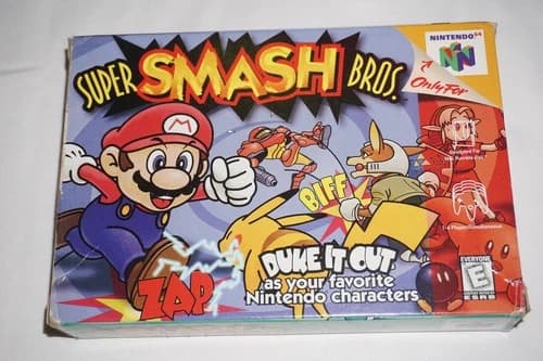 Super Smash Bros (Nintendo 64 N64) Complete in Box CIB Authentic