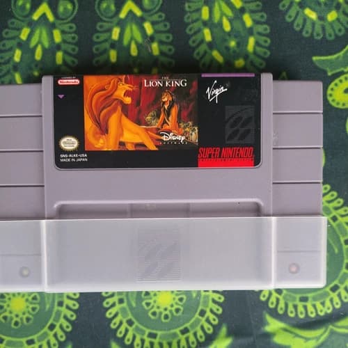 Vintage Super Nintendo SNES Disney The Lion King Video Game Cartridge