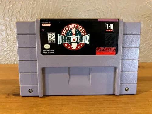 Super Nintendo BRUNSWICK WORLD TOURNAMENT OF CHAMPIONS Bowling Video Game SNES