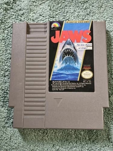 Jaws Nintendo NES Authentic Game Cartridge Tested Working